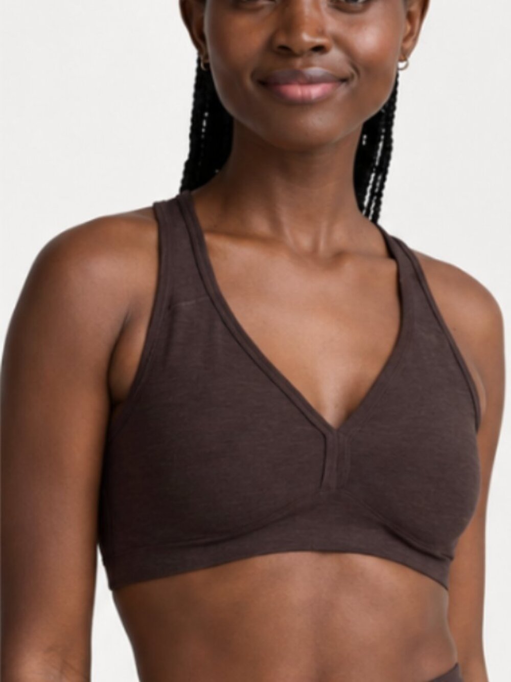 Beyond Yoga Chocolate Brown Lift Your Spirits Bra NWT